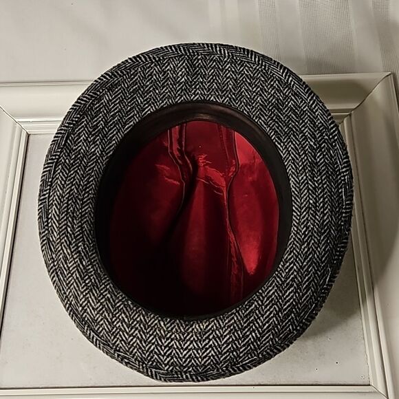 Men's Herringbone Fedora size Medium - Picture 6 of 10